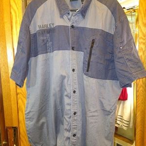 Harley-davidson button down mens
